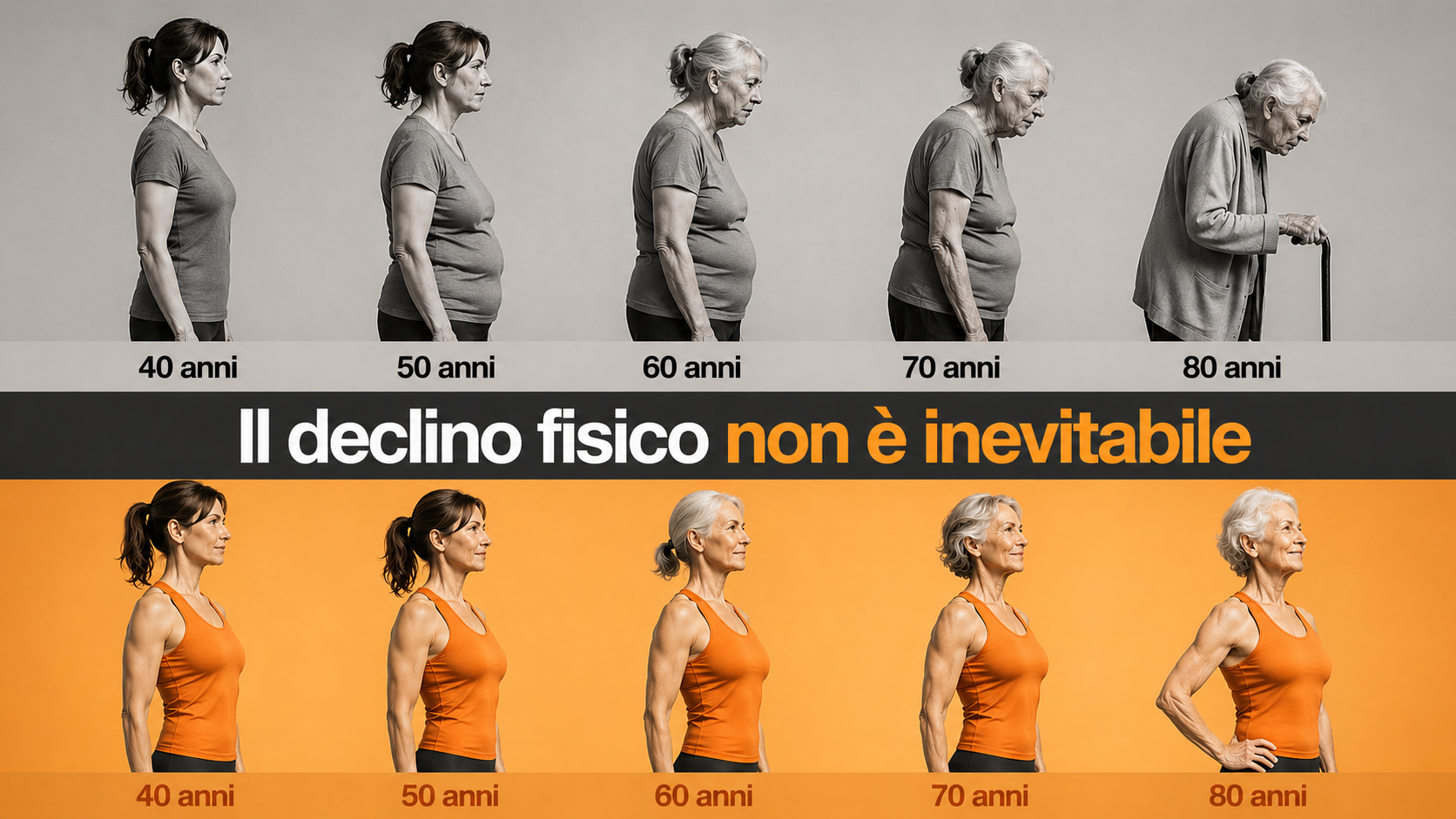 Declino fisico perché non è inevitabile e come fare a spiegare alle persone che dubbi e perplessità sull'attività fisica si possono risolvere